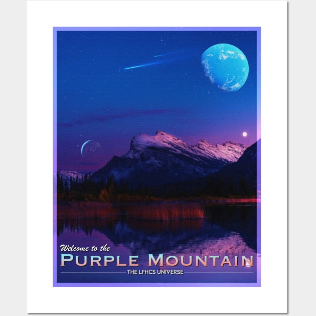 POSTCARD: PURPLE MOUNTAIN. Wall Art by LFHCS